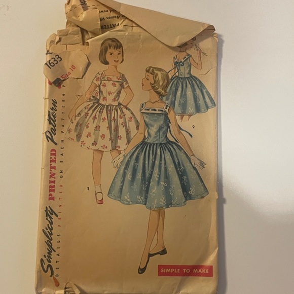 Vintage 1950s-60s Sewing Patterns Lot of 7 Girls Simplicity Butterick - Picture 5 of 8